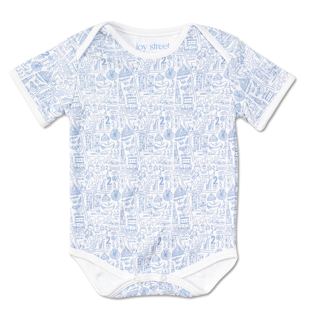Blue Chicago Short Sleeve Baby Body Suit