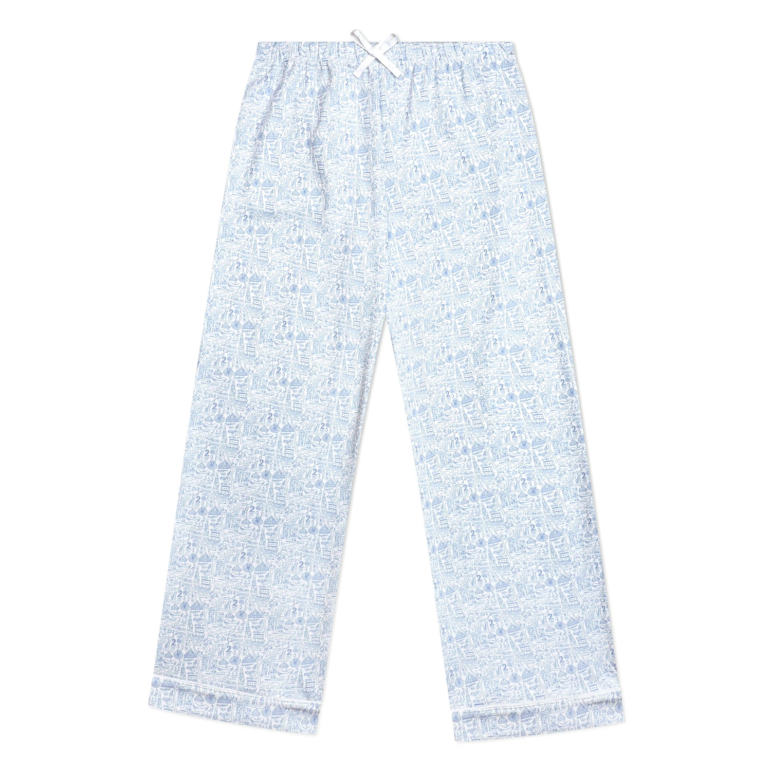 Chicago Women's Button Front Long Pajama Set