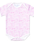 Pink Chicago Short Sleeve Baby Body Suit