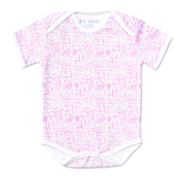 Pink Chicago Short Sleeve Baby Body Suit