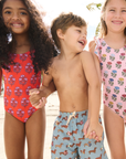 Pink Chicken Baby Boys Swim Trunk in Swim Dachshunds