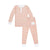 Pumpkin Stripe Halloween Two Piece Kids Henley Pajamas