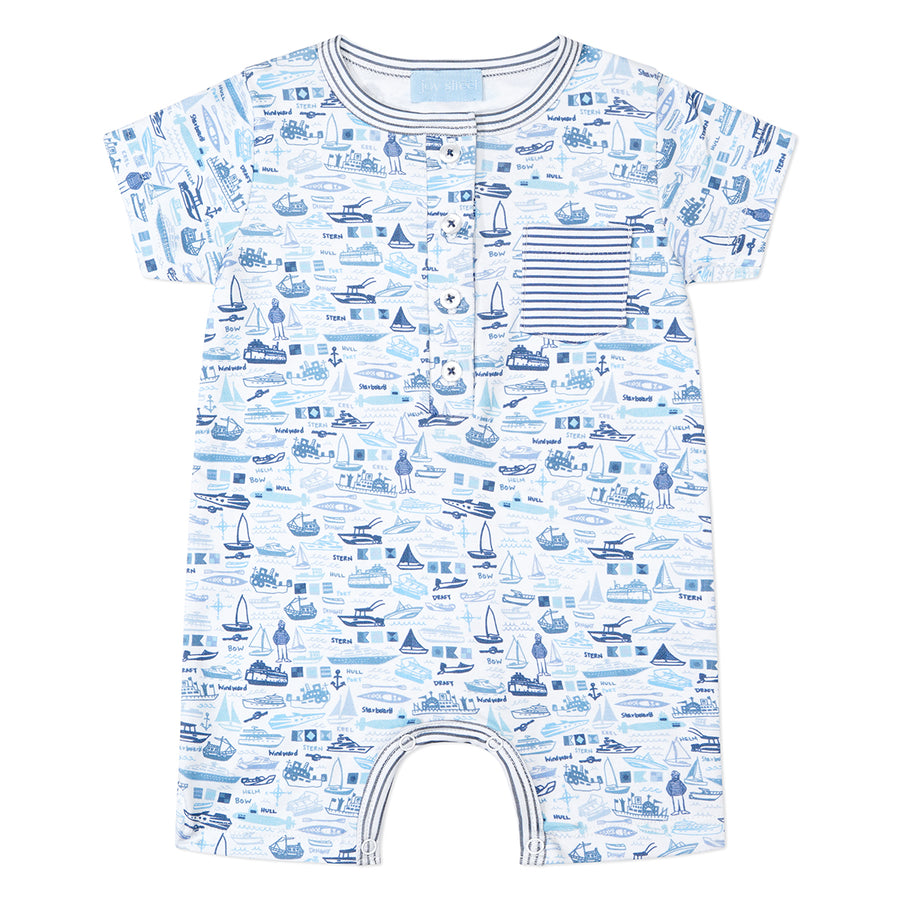 Boats Boys Shortie Romper