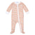 Pumpkin Stripe Halloween Zip Baby Onesie