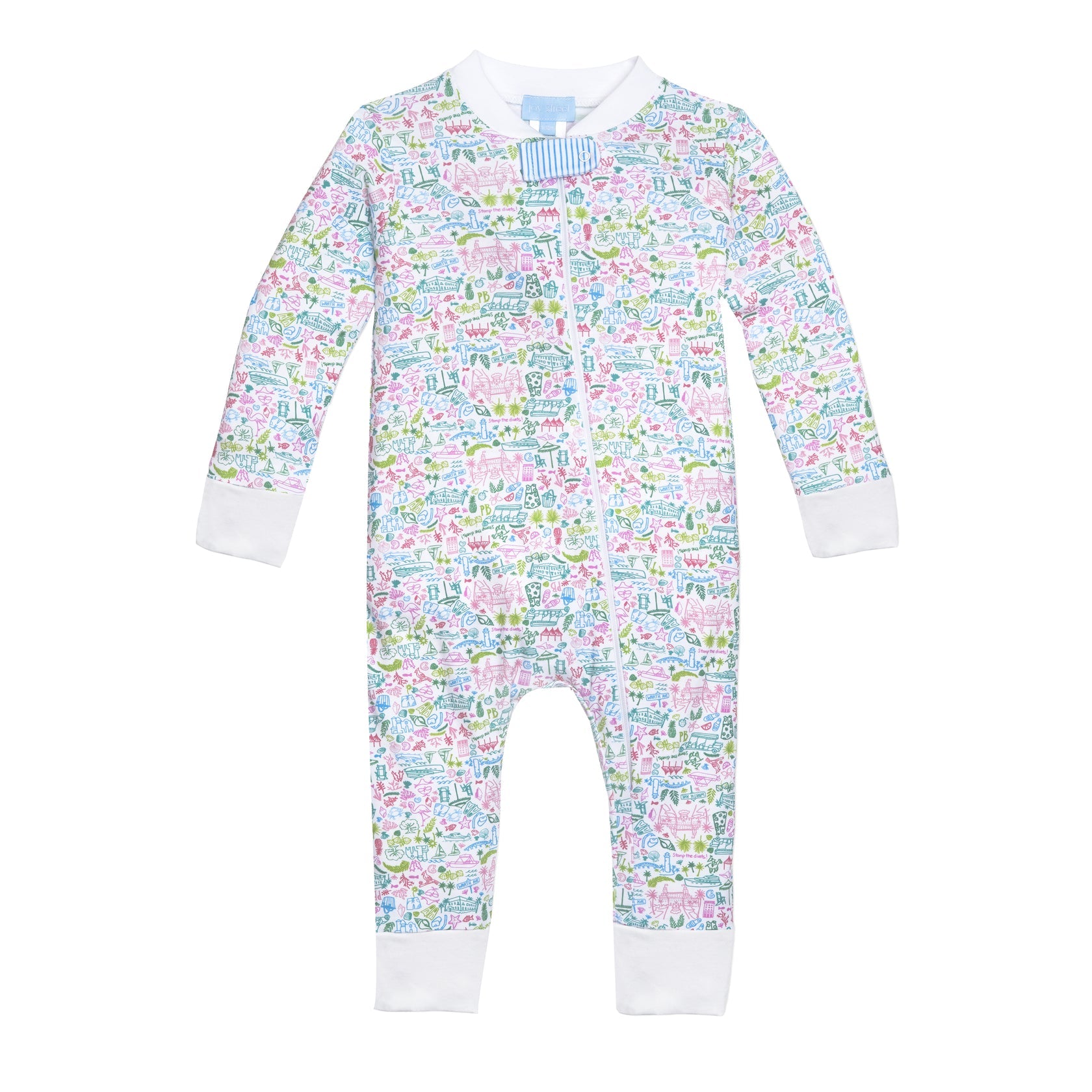 joy street palm beach zip onesie