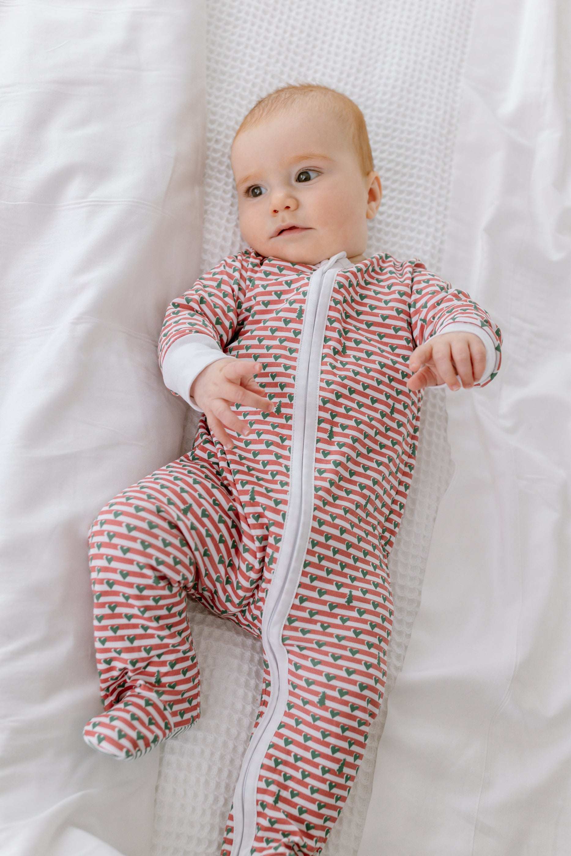 Christmas stripe onesie