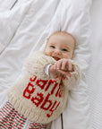 Joy Street Santa Baby Sweater Christmas Tree Stripe Onesie