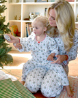 Holly Women’s Button Front Long Scallop Pajama Set