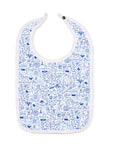 Joy Street Kids Dallas-Fort Worth baby bib, blue