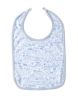 Joy Street baby bib round blue nantucket