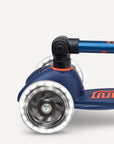 Micro Mini Foldable LED Scooter | Navy Blue/Orange