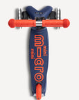 Micro Mini Foldable LED Scooter | Navy Blue/Orange