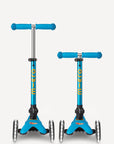 Micro Mini Foldable LED Scooter | Ocean Blue