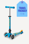 Micro Mini Foldable LED Scooter | Ocean Blue