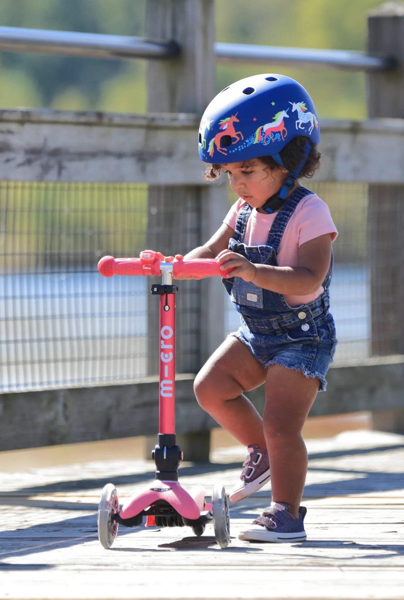 Micro Mini Foldable LED Scooter | Pink