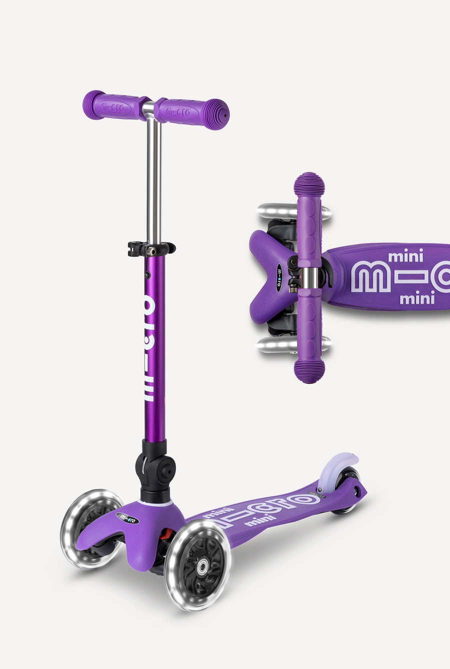 Micro Mini Foldable LED Scooter | Purple