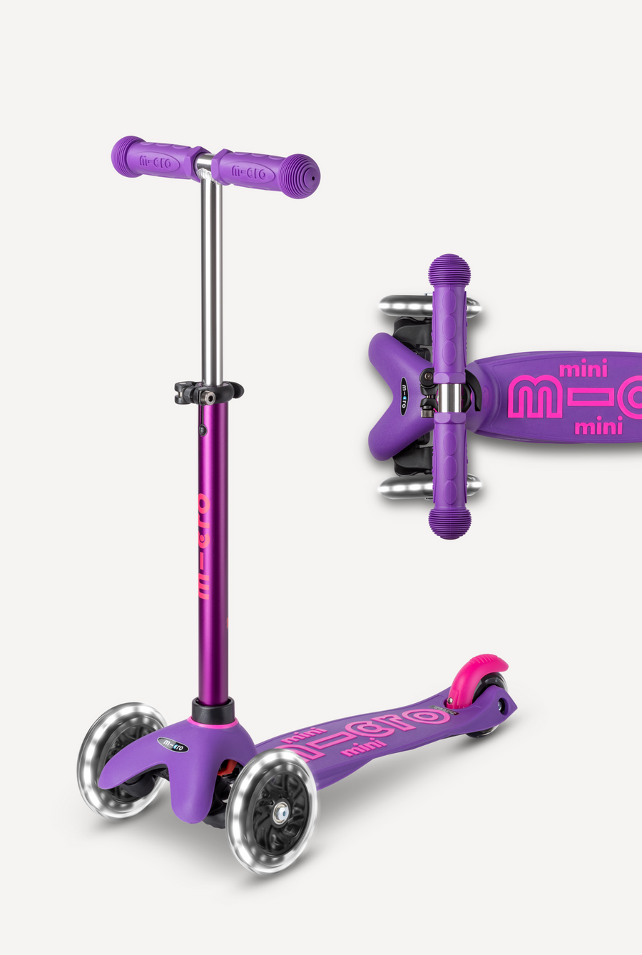 Micro Kickboard Micro Mini LED Scooter Purple/Pink