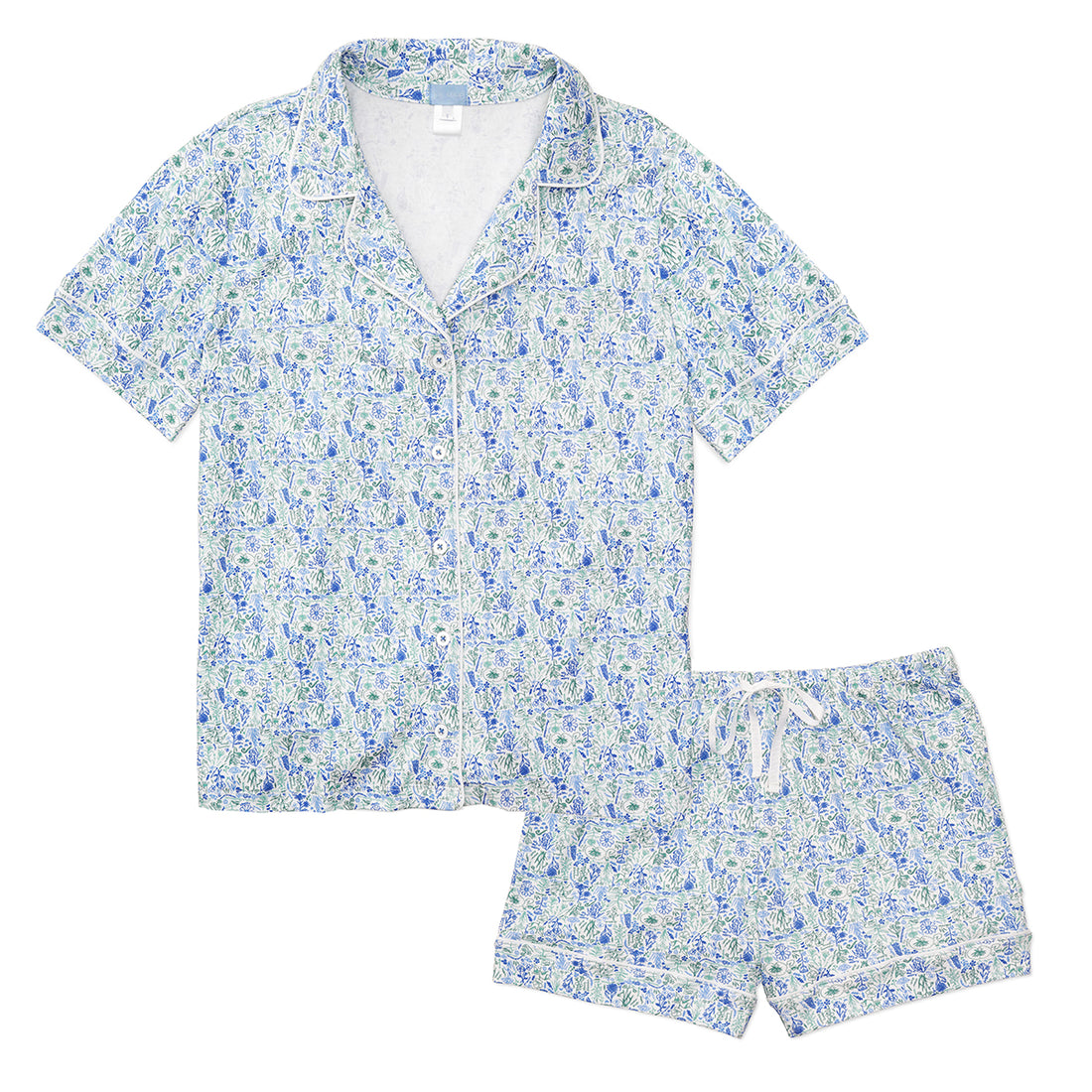 Joy Street Birth Flowers Women Button Front Short Pajama, multi