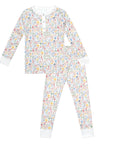 Football Two Piece Kids Henley Pajamas