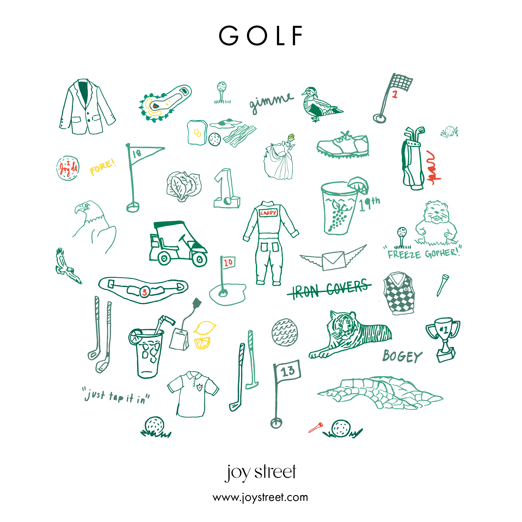 Joy Street Golf Print Card