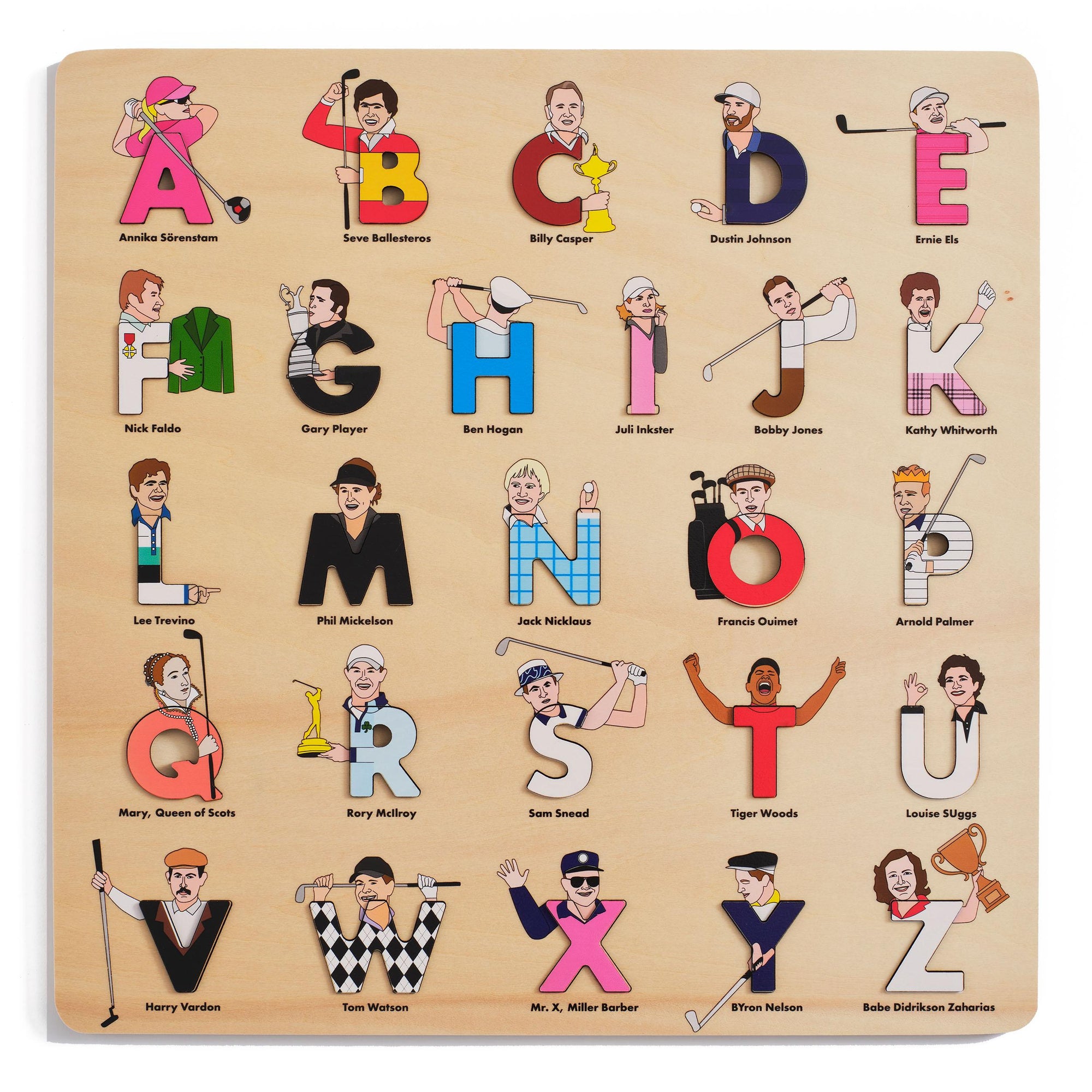 Alphabet Legends Golf Wooden Puzzle