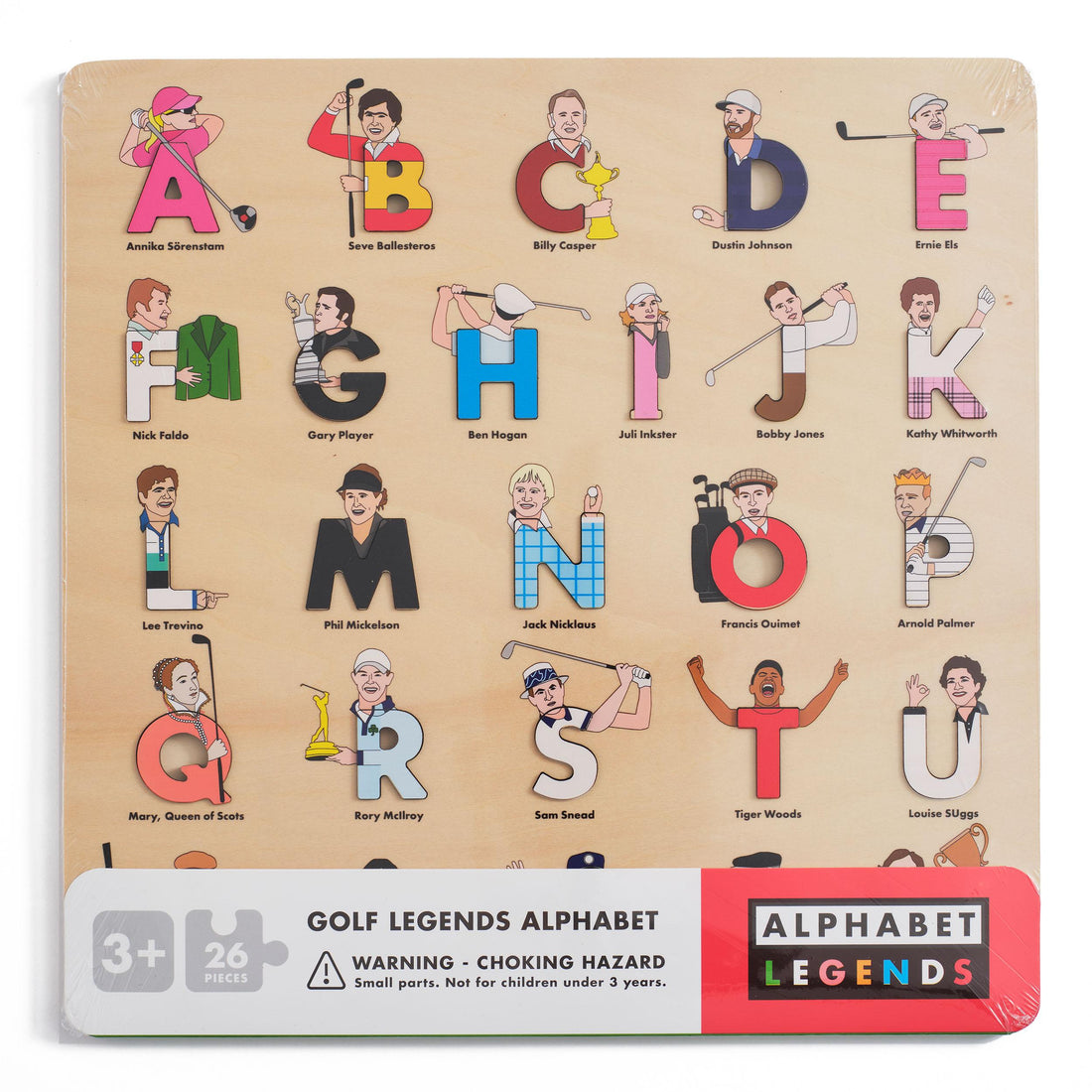 Alphabet Legends Golf Wooden Puzzle
