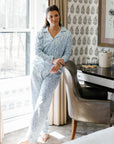 Birth Flowers Women’s Button Polo Long Pajama Set