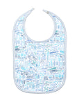 HAMPTONS BLUE BABY BIB ROUND