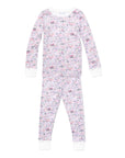 Joy Street Kids Hamptons print children's pajamas, pink