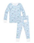 Joy Street Kids Hamptons print pajamas, blue