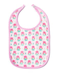 Geranium Block Round Baby Bib