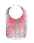Heart Christmas Stripe Bib