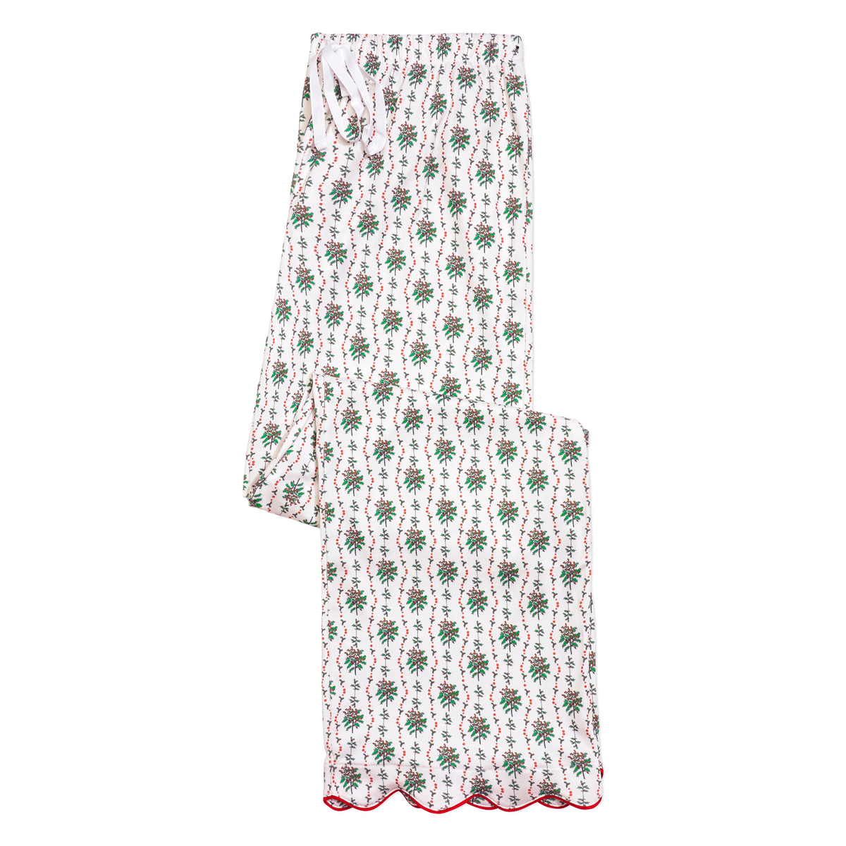 Holly Women’s Button Front Long Scallop Pajama Set