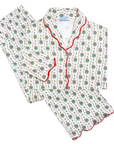 Holly Women’s Button Front Long Scallop Pajama Set