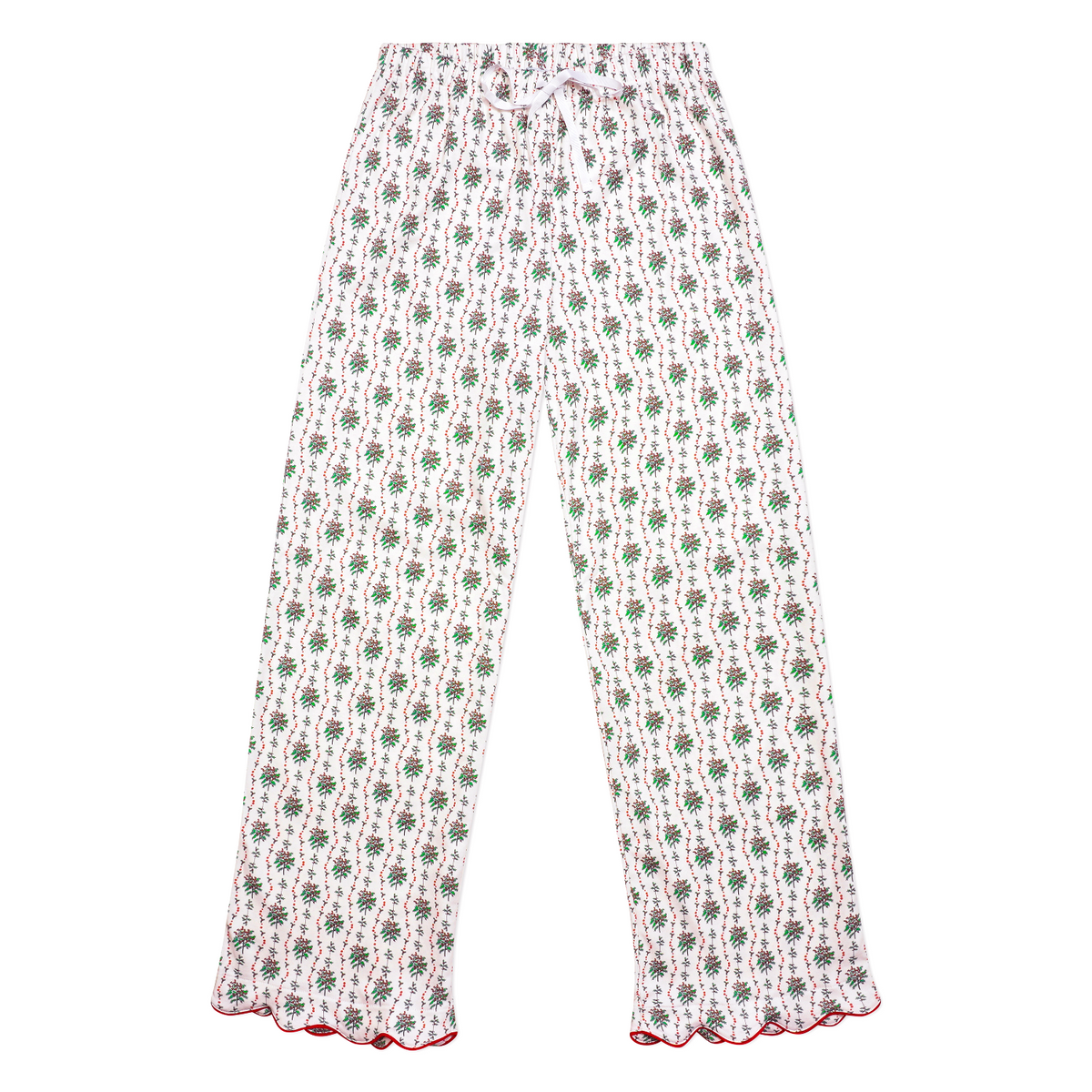 Holly Women’s Button Front Long Scallop Pajama Set