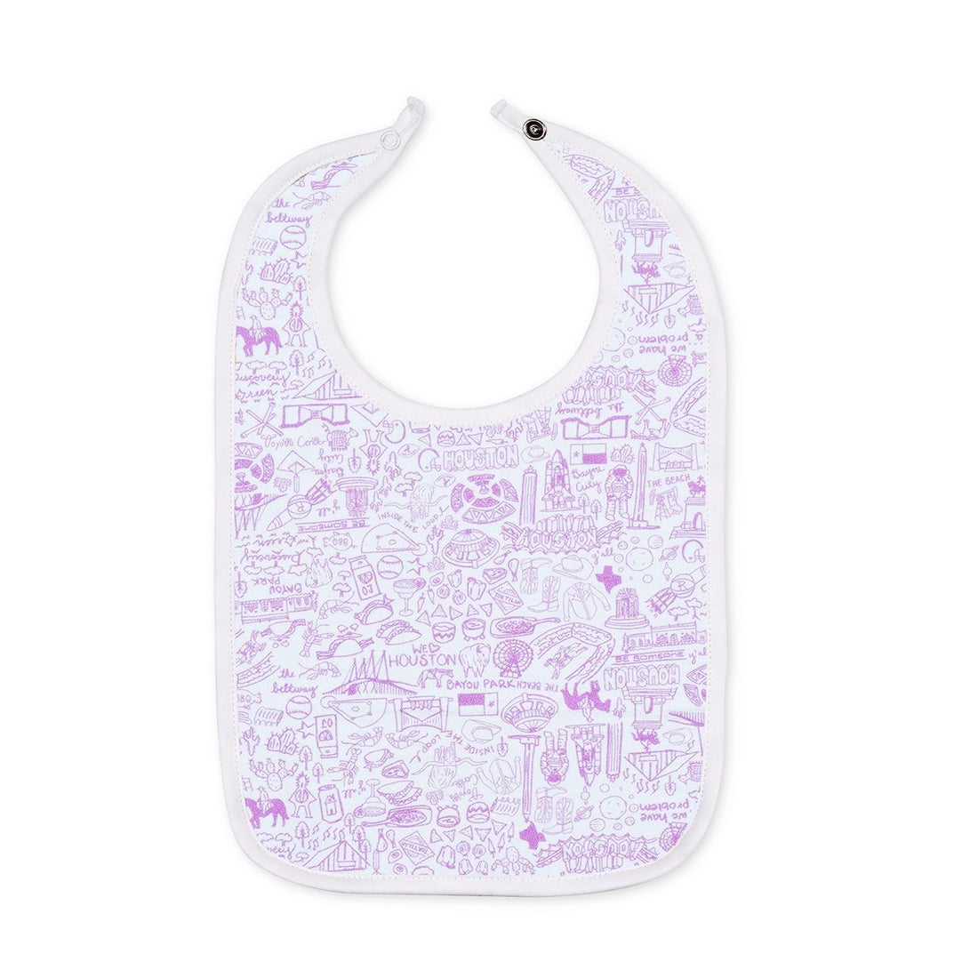 Houston Round Baby Bib, Pink