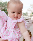 Pink Birth Flowers Ruffle Bubble