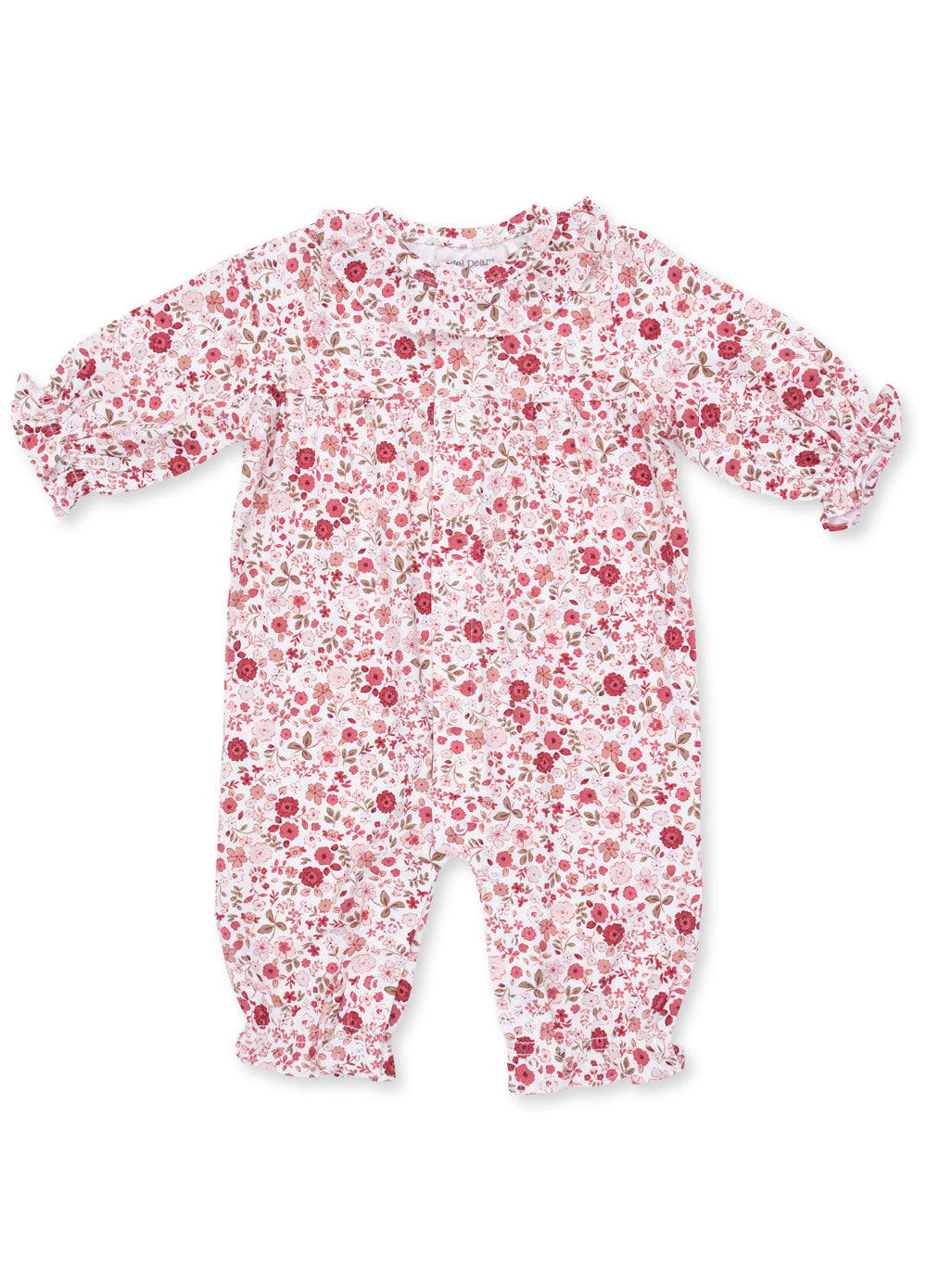 Serene Floral - Long Sleeve Ruffle Collar Romper