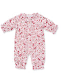 Serene Floral - Long Sleeve Ruffle Collar Romper