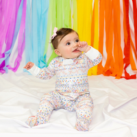Joy Street Rainbow Zip Baby Onesie