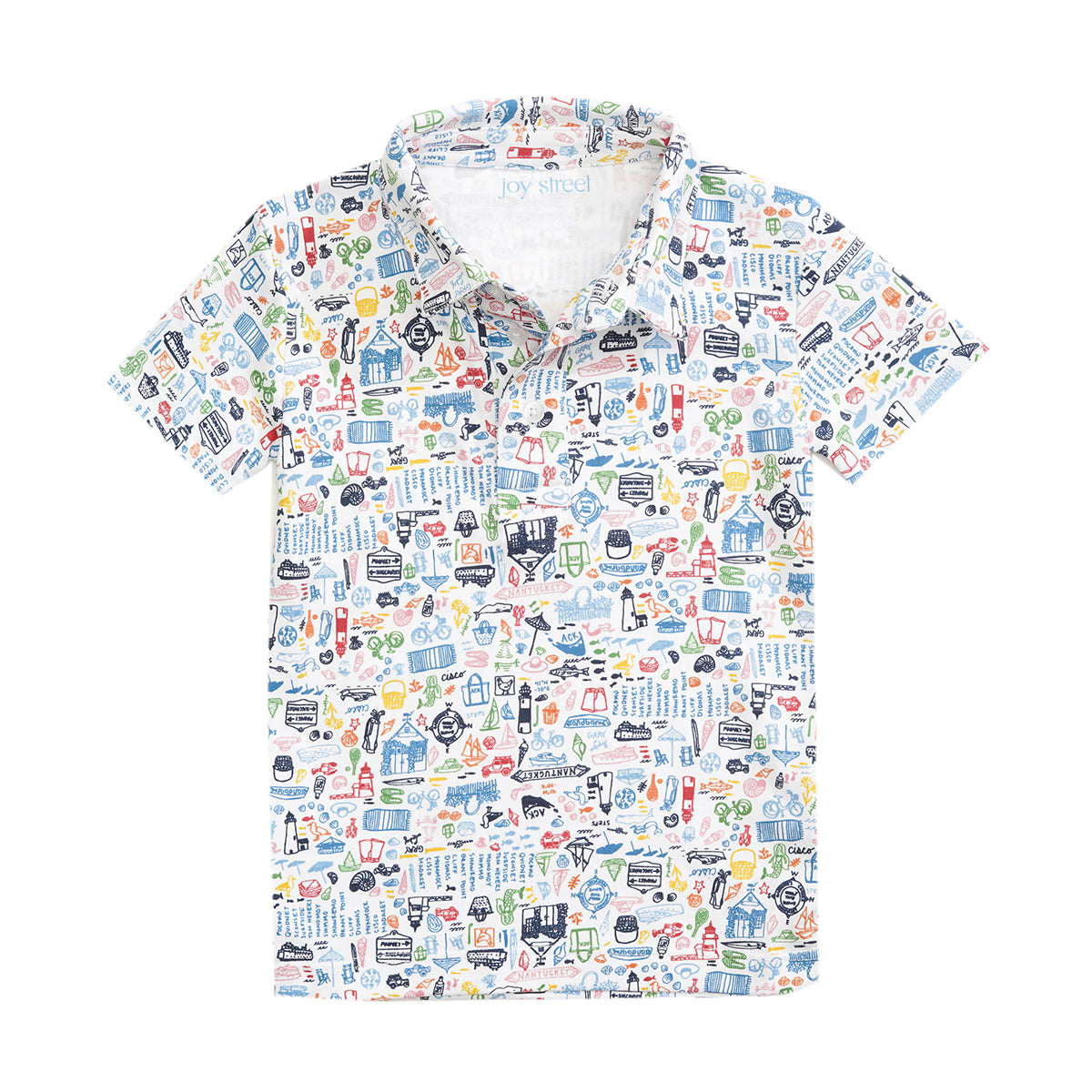 Joy Street Nantucket Boys Polo, multi color