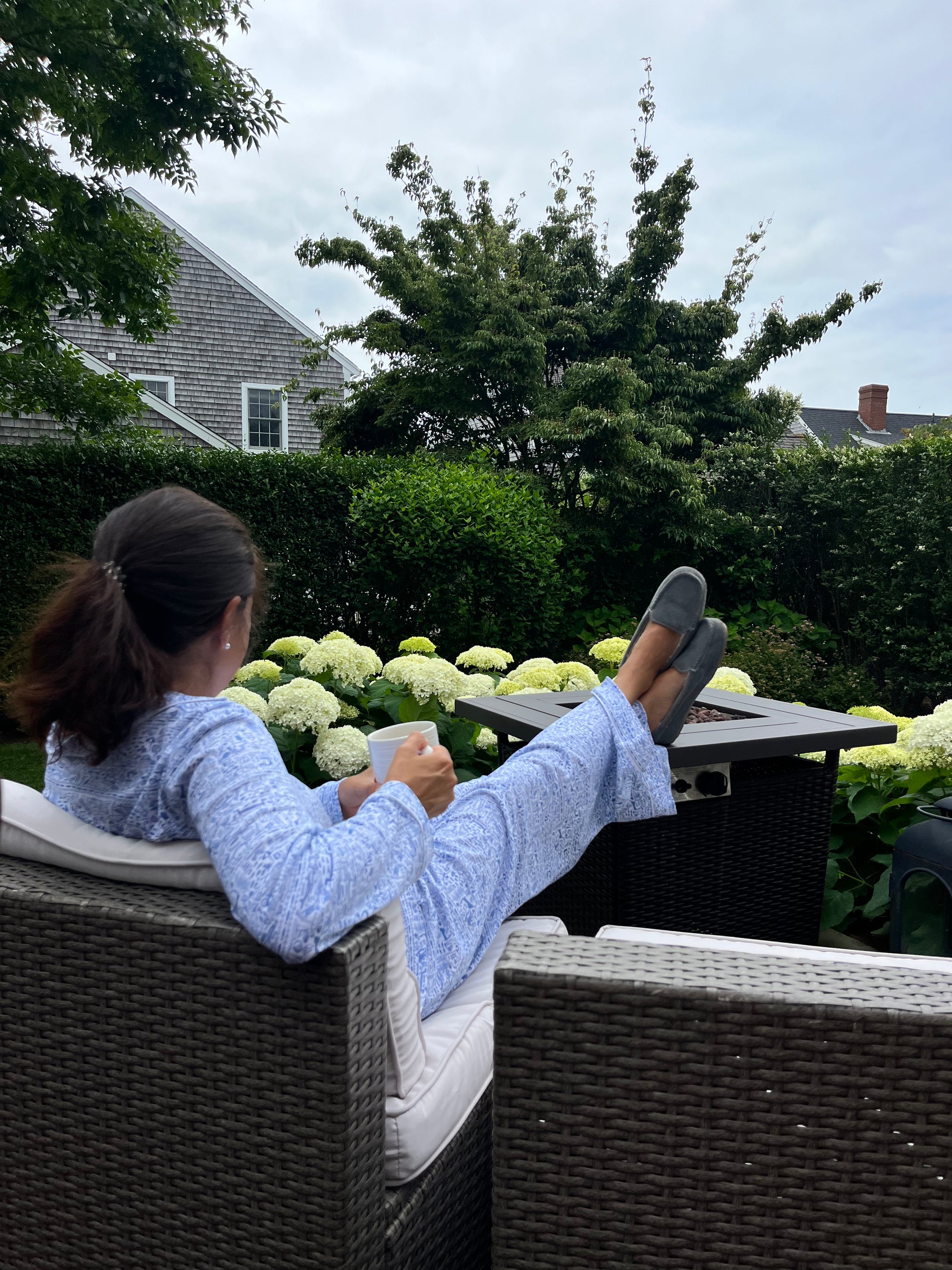 Nantucket Women’s Button Front Long Pajama Set