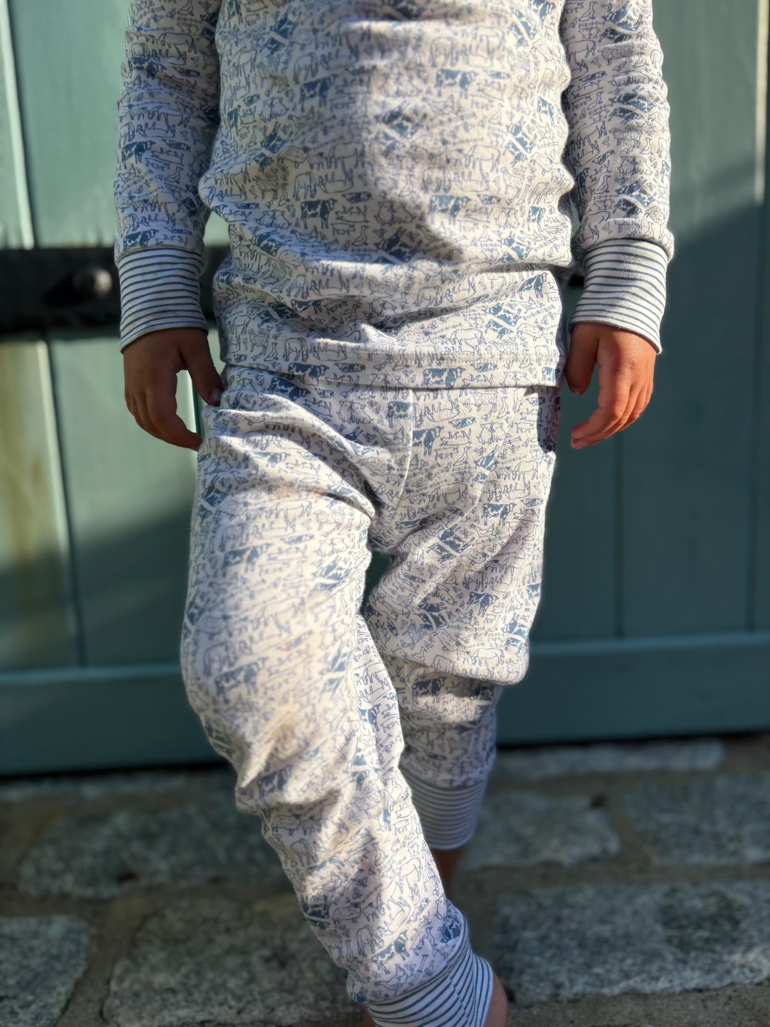 Farm Two Piece Kids Henley Pajamas