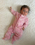 Shell Paisley Zip Baby Onesie