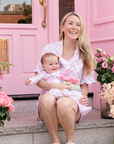 Pink Hydrangeas Zip Baby Onesie