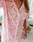 St. Lawrence Women's Button Front Short Pajama Set