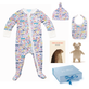 Jackson Hole Baby bundle with bib hat book and bear