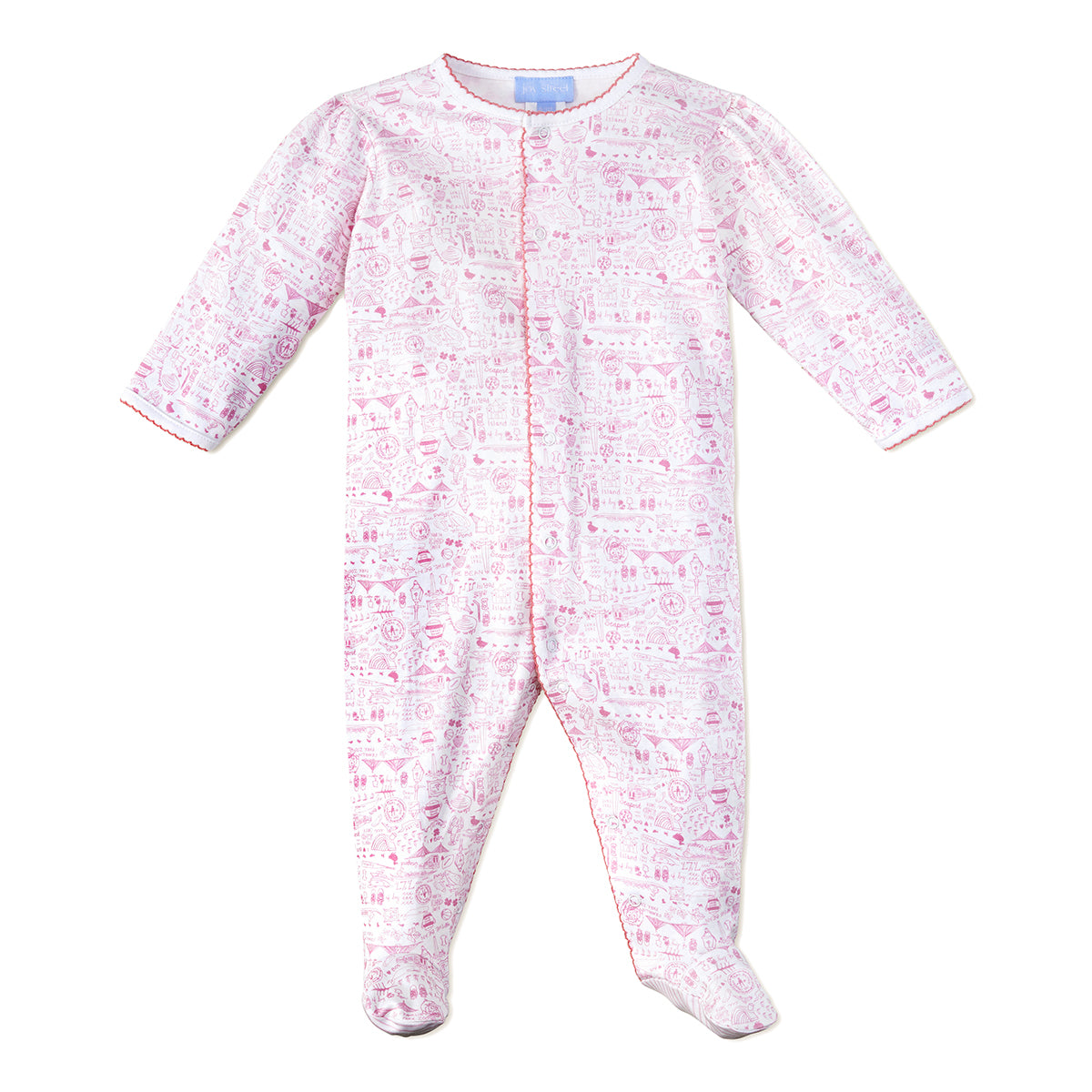 boston pink snap baby girls onesie joy street