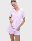 Cape Cod Women's Pajama Set pink on model