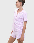 Cape Cod women's pajama set pink model side